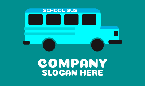 Blue School Bus Logo