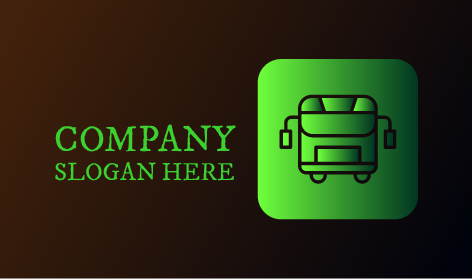 Green Mascot Bus Logo