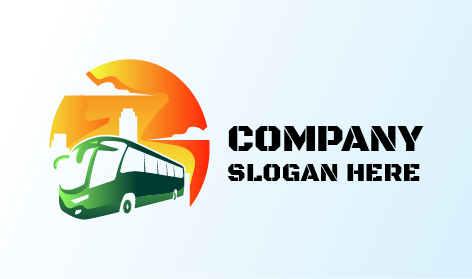Logotipo De Autobús De Viaje Industrial