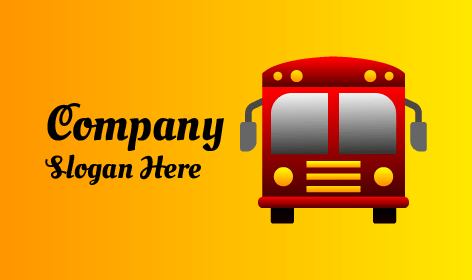 Red Front Facing Bus Logo