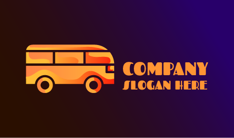 School Van Bus Logo