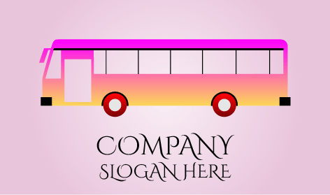 Logo Dell'Autobus Rosa A Un Piano