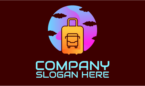 Tropical Travel Suitcase Bus Logo