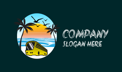 Logo De Bus Jaune Tropical
