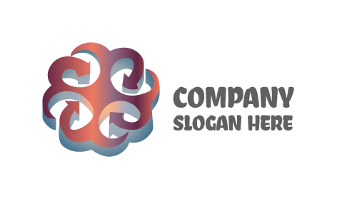 Brown Recycling Business Logo