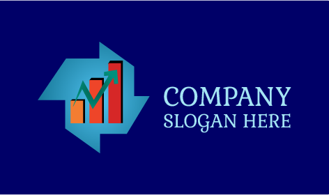 Logo Bisnis Pertumbuhan Yang Konsisten