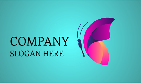 Awesome Butterfly Wings Logo