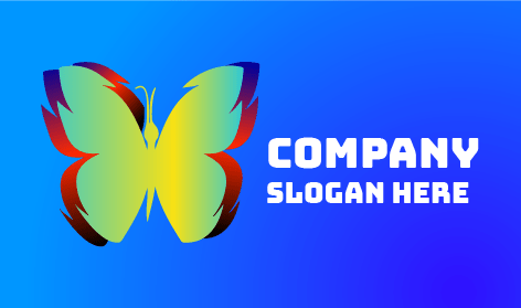 Beautiful Butterfly Silhouette Logo