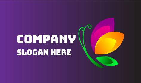 Brightly Colored Butterfly Logo