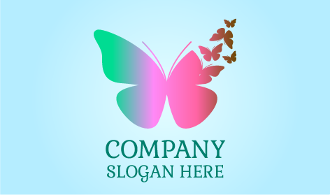 Colorful Wing Butterfly Logo