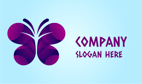 Dark Purple Wing Butterfly Logo