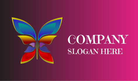 Decorative Butterfly Wings Logo