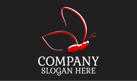 Logo Papillon Rouge Foncé