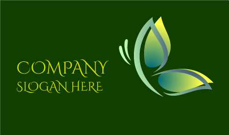 Grayish Green Butterfly Logo