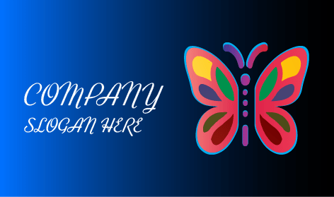 Incredibly Colorful Butterfly Logo
