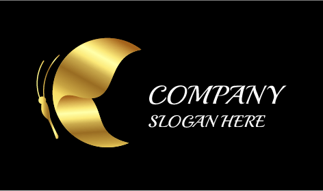 Luxury Golden Butterfly Logo