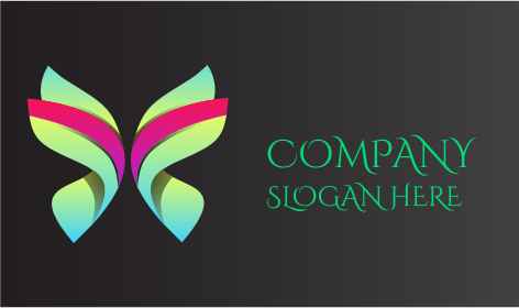 Multicolor Butterfly Logo