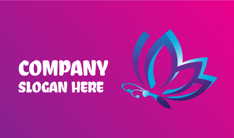 Sparkling Blue Butterfly Logo