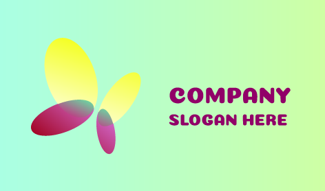 Tilted Butterfly Wing Logo