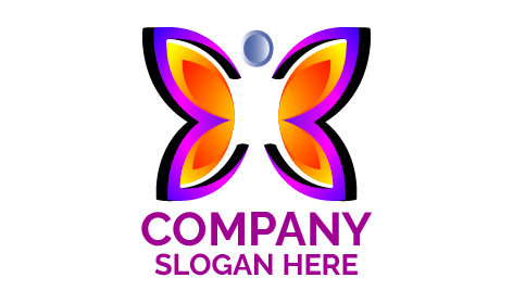 Vibrant Butterfly Wings Logo