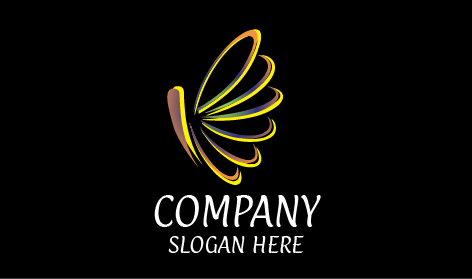 Yellow Art Butterfly Logo