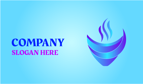 Blaues Abstraktes Café Logo