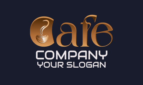 Brown Typography Cafe Logo