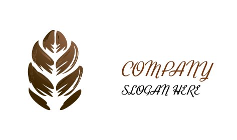 Chocolate Brown Beans Cafe Logo