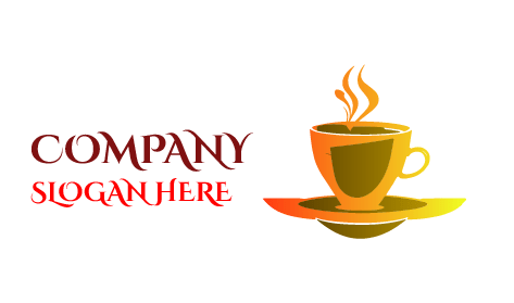 Red and Golden Tea Cup Logo