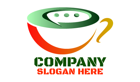 Logo Digitale Del Caffè Della Tazza Verde