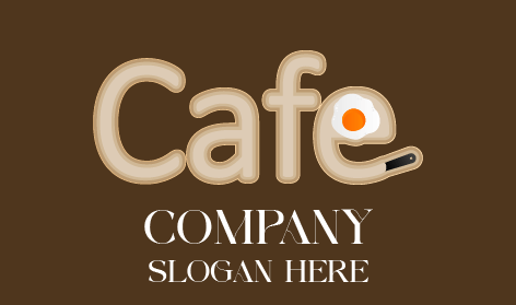 Sleek Typography Cafe Logo