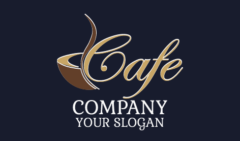 Sleek Wordmark Cafe Logo