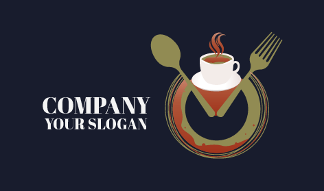 Logotipo De Cafetería Con Juego De Té