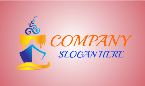 Logo della torta in barca blu