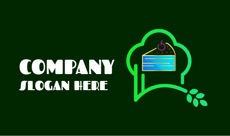 Logotipo De Pastel De Crema De Mantequilla Azul