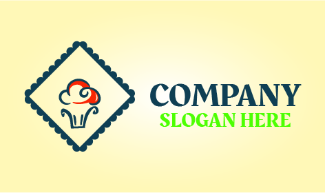 Logo cupcake timbro diamante