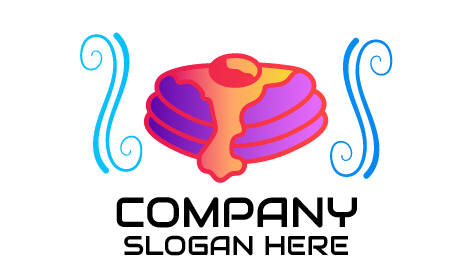 Dripping Syrup Pancake Logo