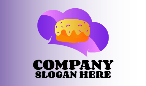 Gradient Chef Hat Cake Logo