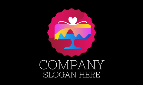 Heart Bow Creamy Cake Logo