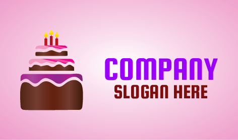 Layered Birthday Cake Logo