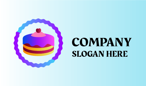 Logo Della Torta a Forma Di Cuore Di Ciliegia Rossa