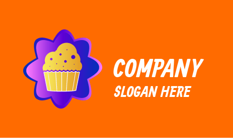 Sarı Çiçekli Cupcake Logosu