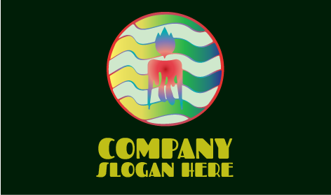 Logo candela onde di sfondo