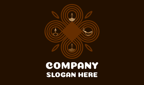 Logo Della Candela Diya Rangoli