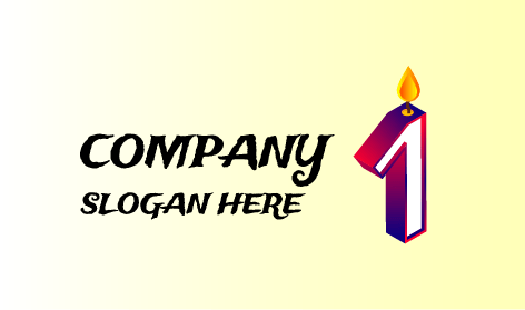 Logo Della Candela Del Primo Compleanno