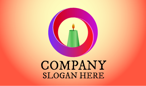 Illuminated Circle Candle Logo