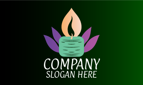 Logo candela fiore di loto
