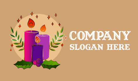 Logo Della Candela Di Cera Profumata