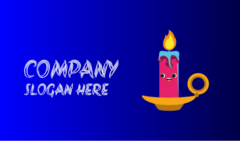 Logo Candela Sorridente Con Cartone Animato