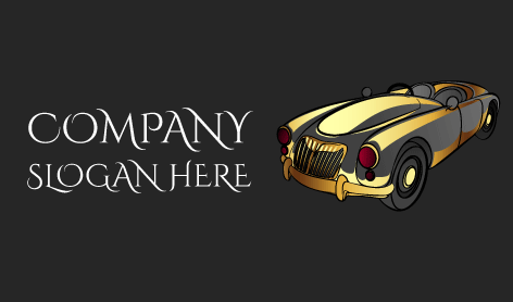 Logotipo Dourado De Carro De Corrida De Rua